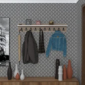 Kenzlife elbise askılığı askılık vettini crd 20*120*12 siyah 10 adet askı portmanto thumbnail 1