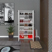 Kenzlife ayakkabılık ayakkabı dolabı kilitli be real byz 140*70*32 kapaklı arkalıklı ofis dolabı iki bölme - 1