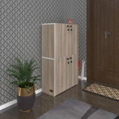 Kenzlife ayakkabılık ayakkabı dolabı kilitli be real crd 120*70*32 kapaklı arkalıklı ofis dolabı iki bölme - 1