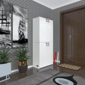 Kenzlife ayakkabılık ayakkabı dolabı kilitli be real byz 160X70X32 kapaklı arkalıklı ofis dolabı iki bölme - 1