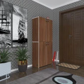 Kenzlife ayakkabılık ayakkabı dolabı kilitli be real cvz 160X70X32 kapaklı arkalıklı ofis dolabı iki bölme - 2