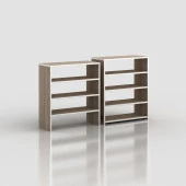 Kenzlife ayakkabılık ayakkabı dolabı kilitli be real crd 160*70*32 kapaklı arkalıklı ofis dolabı iki bölme thumbnail 3