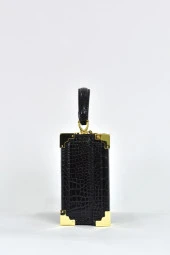 Elatae Kadın Omuz Askılı Kroko Desen Abiye Günlük El Çantası Siyah 17439 thumbnail 4