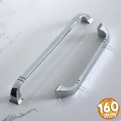 Roma 160 mm Krom Renk Kulp Metal Mobilya Mutfak Çekmece Dolap Kapak Kulpları Kulbu Dolabı Kulpu thumbnail 1
