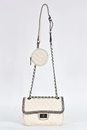 Elatae Kadın Omuz Askılı Çapraz Çanta Beyaz 17597 thumbnail 1