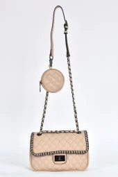 Elatae Kadın Omuz Askılı Çapraz Çanta Vizon 17597 thumbnail 1