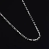Gümüş Pazarım 60 cm 3 Mm Erkek Kral Gümüş Zincir Kolye - 1