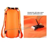 Dry Açık Su Yüzme Şamandıra Çift Hava Yastıklı SWIM BUOY 28L 37x68 Cm 12KG - 5