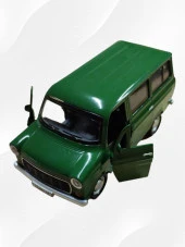 Nostaljik Metal Çek Bırak Ford Sesli ve Işıklı Minibüs Yeşil ( 1/36 Ölçek ) - 2