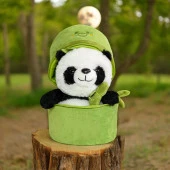 Bambu Çubuklu Sevimli Arkadaş Yastık Panda - 1