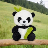 Bambu Çubuklu Sevimli Arkadaş Yastık Panda - 2