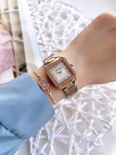 Ferrucci Kadın Kol Saat 30 Mt Suya Dayanıklı Çelik Kordon Kararmaz Renk Atmaz+Bileklik BFC.03329.2 - 2