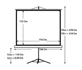 Codegen TX-18 180X180 Ayaklı Projeksiyon Perdesi - 3