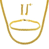 Halat Örgülü Altın Takı Seti thumbnail 1