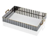 LAMEDORE LINES KULPLU DIKDORTGEN TEPSI 50X30X6,5 CM - 1