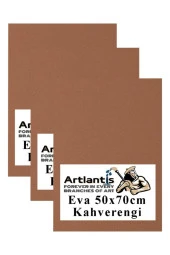 Kahverengi Eva 50x70 cm 3 Adet Eva Süngeri Okul Kreş Anasınıfı Elişi Etkinlikleri - 1