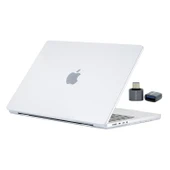 MacBook Pro Kılıf 14.2 inç M5-M4-M3-M2-M1 Karbon Fiber Sert Kapak İnce Hafif TPU Darbe Çizik Koruyucu thumbnail 2