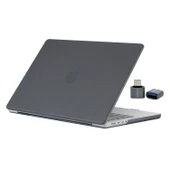 MacBook Air 13 inç Karbon Fiber Sert Kılıf M1 A2337 A2179 A1932 Uyumlu İnce Hafif Koruma thumbnail 1