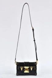 Elatae Kadın Omuz Askılı Kroko Desen Abiye Günlük Çapraz Çanta Siyah 17442 thumbnail 1