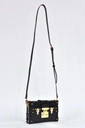 Elatae Kadın Omuz Askılı Kroko Desen Abiye Günlük Çapraz Çanta Siyah 17442 thumbnail 2