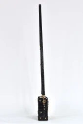 Elatae Kadın Omuz Askılı Kroko Desen Abiye Günlük Çapraz Çanta Siyah 17442 thumbnail 4