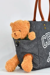 Elatae Teddy Ayıcık Detaylı Omuz Çantası Siyah 17587 thumbnail 4