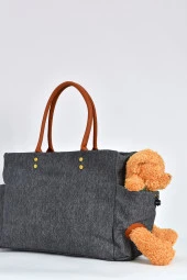 Elatae Teddy Ayıcık Detaylı Omuz Çantası Siyah 17587 thumbnail 5