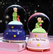 Mini Boy Küçük Prens Kar Küresi Işıklı 6.5 cm Dekoratif Hediyelik - 3