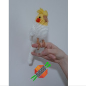 Amigurumi Örgü Oyuncak Kuş Sultan Papağan Beyaz - 2