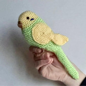 Amigurumi Örgü Oyuncak Muhabbet Kuşu Sarı Yeşil - 3
