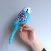 Amigurumi Örgü Oyuncak Muhabbet Kuşu Turkuaz - 2