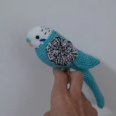 Amigurumi Örgü Oyuncak Muhabbet Kuşu Turkuaz - 3