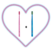 Curaprox CS 5460 LOVE 2 'li Pembe-Mavi Diş Fırçası - 1