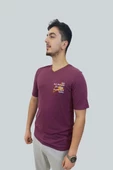 Erkek Couture V Yaka Vişne Tişört - 2