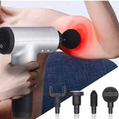 Masaj Tabancası Güçlü 4 Başlıklı Titreşimli 6 Farklı Seviyeli Büyük Boy Şarjlı Masaj Aleti - 9
