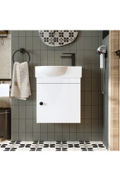 ROOMART Ayaksız Tek Kapaklı Sağ Lavabolu 46 Cm Banyo Alt Dolabı - 5