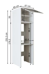ROOMART Banyo Dolabı 231,2 x 67 cm Çamaşır Ve Kurutma Makinesi Dolabı - 2