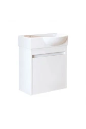 ROOMART Ayaksız Tek Kapaklı Sol Lavabolu 46 Cm Banyo Alt Dolabı - 2
