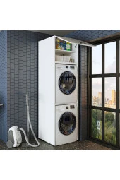 ROOMART Banyo Dolabı 231,2 x 67 cm Çamaşır Ve Kurutma Makinesi Dolabı - 3