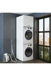 ROOMART Banyo Dolabı 231,2 x 67 cm Çamaşır Ve Kurutma Makinesi Dolabı - 4