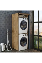 ROOMART Banyo Dolabı 196,2 x 67 cm Çamaşır Ve Kurutma Makinesi Dolabı - 3