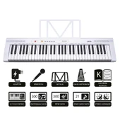 Jwin MK-6146 61 Tuşlu Elektronik Org (Etiket. Mikrofon ve Adaptör Hediye) - Beyaz thumbnail 1