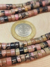 Rodonit Taşı Şekilli 3x6mm Dizi (49346) thumbnail 2