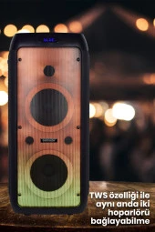 GOLDMASTER X65 TAŞINABİLİR IŞIKLI NEON DJ BOX SES SİSTEMİ BATARYALI - 4