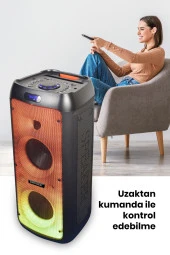 GOLDMASTER X65 TAŞINABİLİR IŞIKLI NEON DJ BOX SES SİSTEMİ BATARYALI - 7