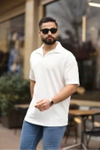 ERKEK POLO YAKA OVERSIZE T-SHIRT - 4