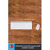 logitech MK470 Kablosuz İnce Türkçe Klavye Mouse Seti - Beyaz - 5