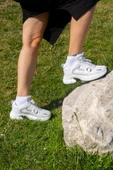 +7 cm Boy Uzatan Gizli Topuklu File Detaylı Kadın Spor Ayakkabı, Sneaker - 3