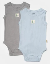Bebek 2 Parça Kolsuz Body, %50 Bambu - %50 Organik Pamuk, Bebek ve Yenidoğan Serisi - CSYB9014 - 2