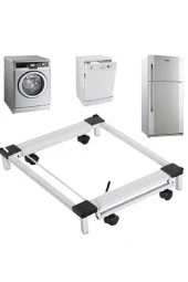 Trendesk   Metal Çeksür Çamaşır Makinesi Taşıma Buzdolabı Makine Altlığı Tekerlekli Beyaz Eşya Taşıyıcı - 1